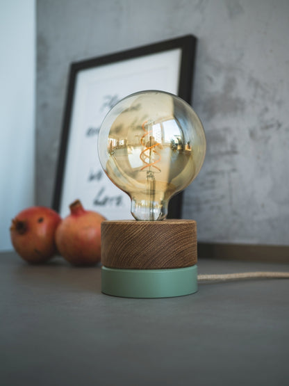 ALMUT 0239 Scandinavian Wood Table Lamp Swiss Pine