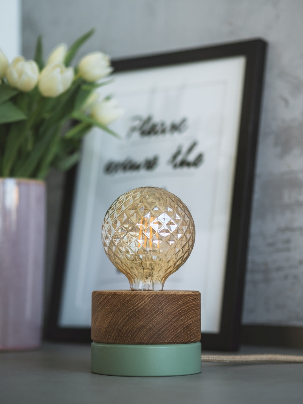 ALMUT 0239 Scandinavian Wood Table Lamp Swiss Pine