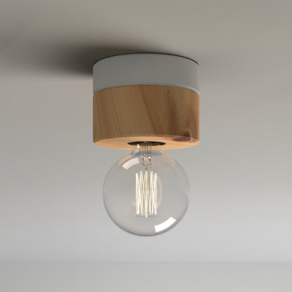 ALMUT 0239 Scandinavian Wood Ceiling Light Oak