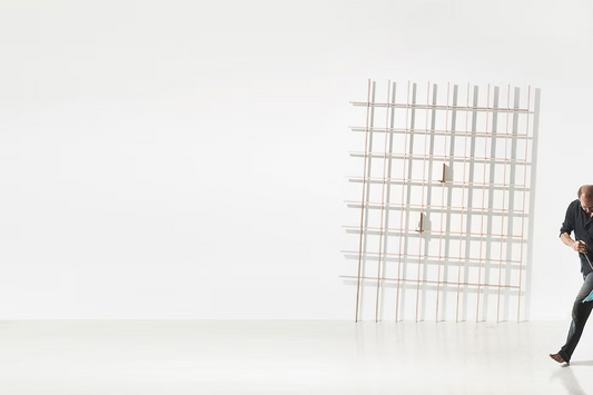 BREUER & BONO SCHLAGSITE SS-28 Minimalist Wall Bookshelf – Birch Black/White