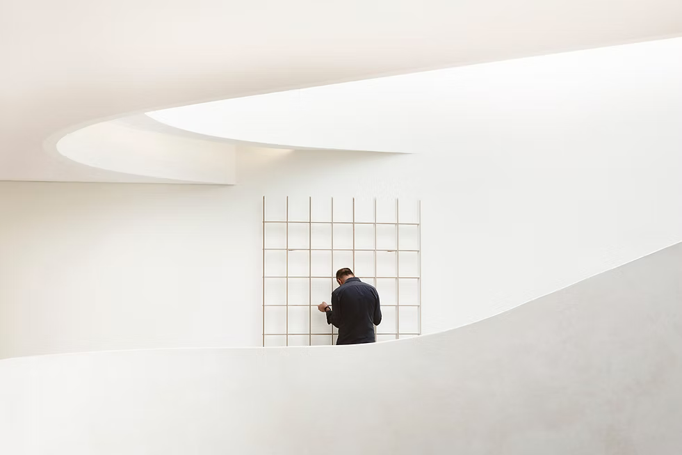 BREUER & BONO OPEN OP-49-B/W  Wall Bookshelf – Birch Black/White