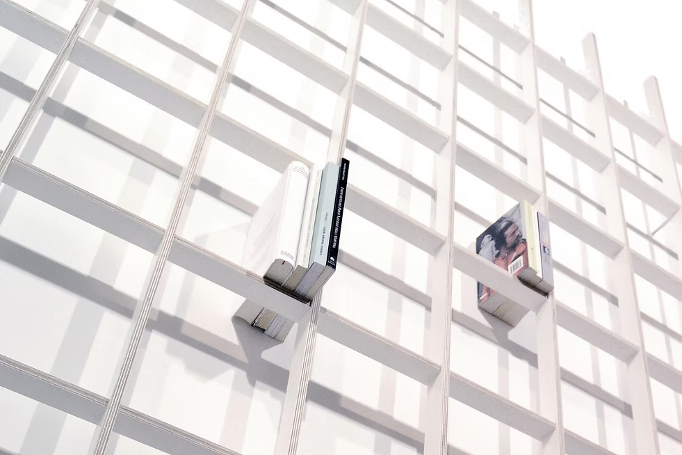 BREUER & BONO SCHLAGSITE SS-42-B/W  Wall Bookshelf – Birch Black/White