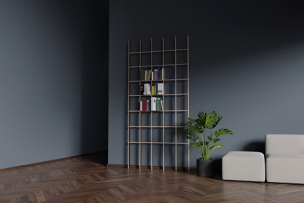 BREUER & BONO OPEN OP-49-B/W  Wall Bookshelf – Birch Black/White