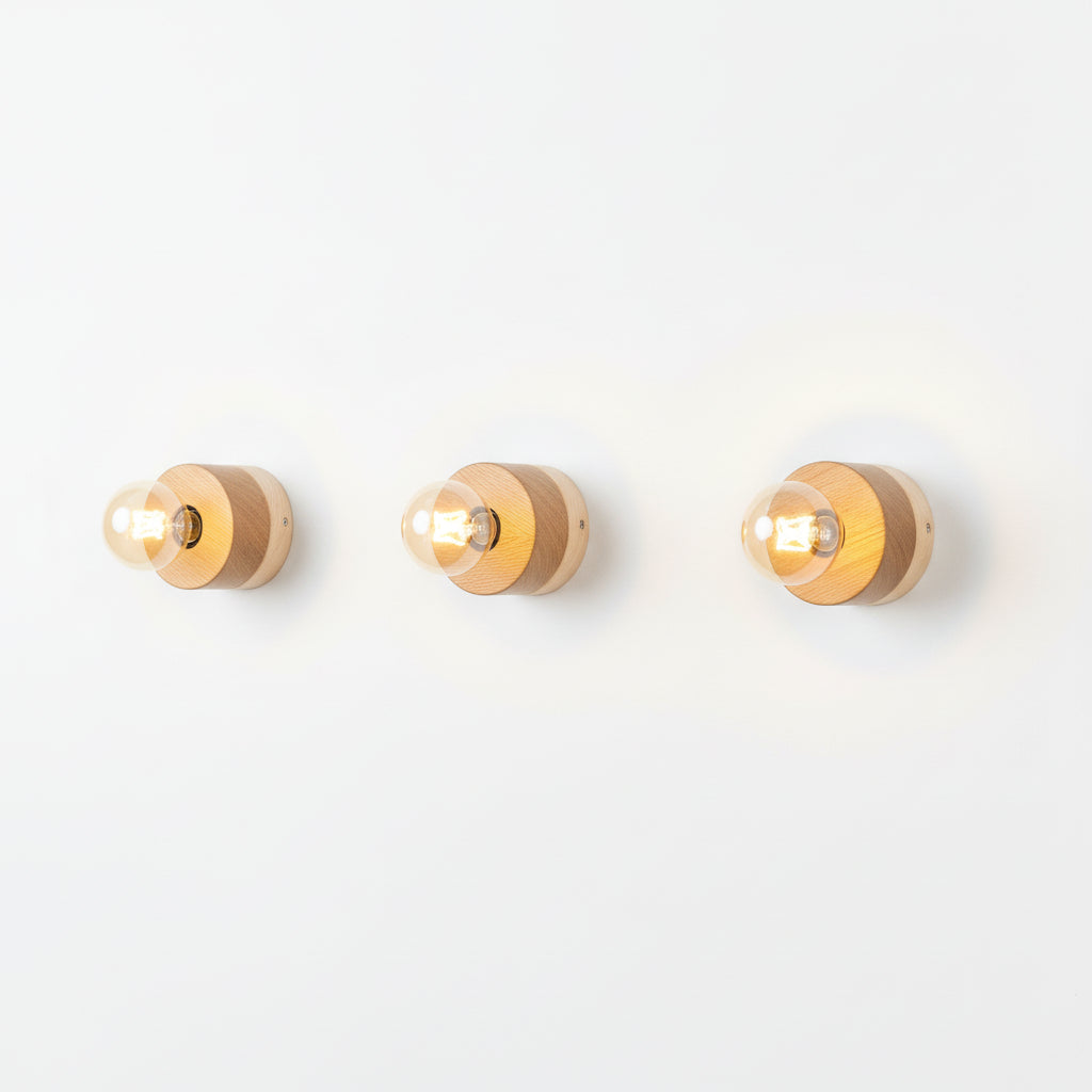ALMUT 0239 Scandinavian Wood Wall Light Pine