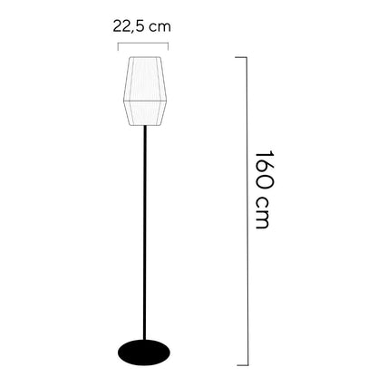 ALMUT 6020 Wool & Wood Floor Lamp — Cone