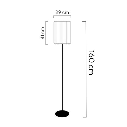 ALMUT 6020 Wool & Wood Floor Lamp — Cylinder