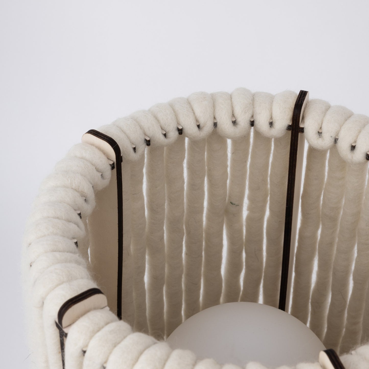 ALMUT 6020 Wool & Wood Floor Lamp — Cylinder