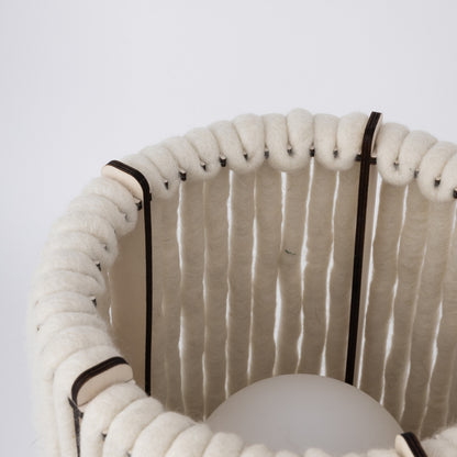 ALMUT 6020 Wool & Wood Floor Lamp — Cylinder