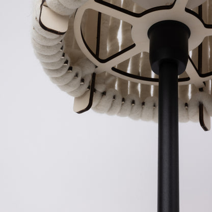 ALMUT 6020 Wool & Wood Floor Lamp — Cylinder