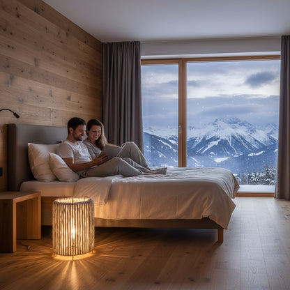 Wool & Wood Floor Lamp — Cylinder