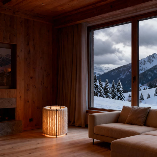 Wool & Wood Floor Lamp — Cylinder