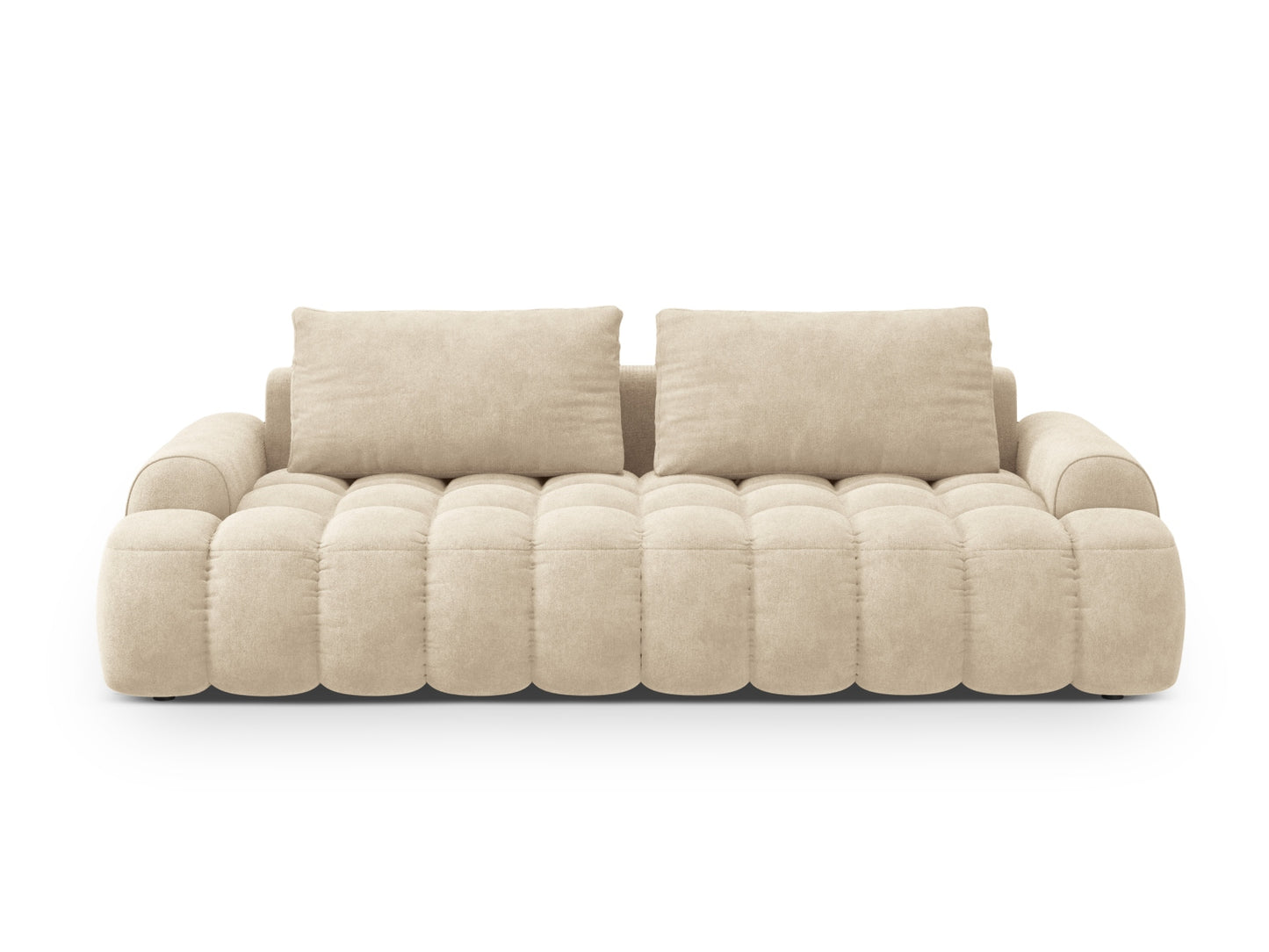 Linz Sofa With Bed Function And Box, 4 Seats, 250x100 cm — Light Beige