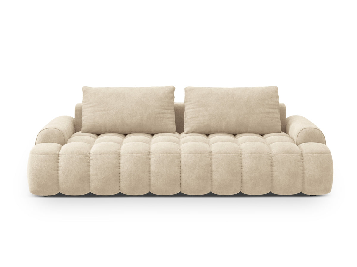 Linz Sofa With Bed Function And Box, 4 Seats, 250x100 cm — Light Beige