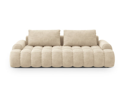 Linz Sofa With Bed Function And Box, 4 Seats, 250x100 cm — Light Beige