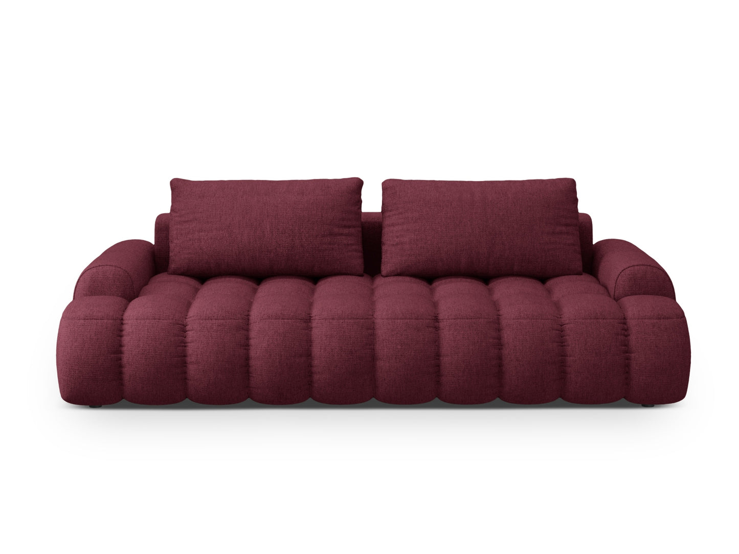 Linz Sofa With Bed Function And Box, 4 Seats, 250x100 cm — Burgundy
