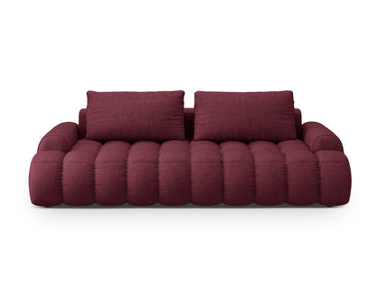 Linz Sofa With Bed Function And Box, 4 Seats, 250x100 cm — Burgundy