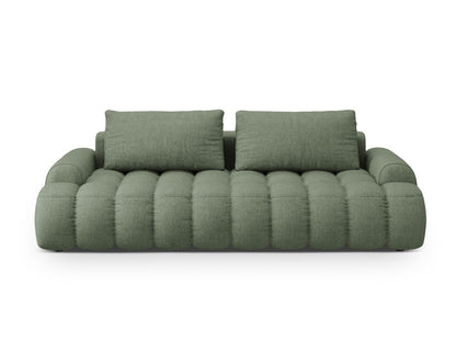 Linz Sofa With Bed Function And Box, 4 Seats, 250x100 cm — Dark Olive Green