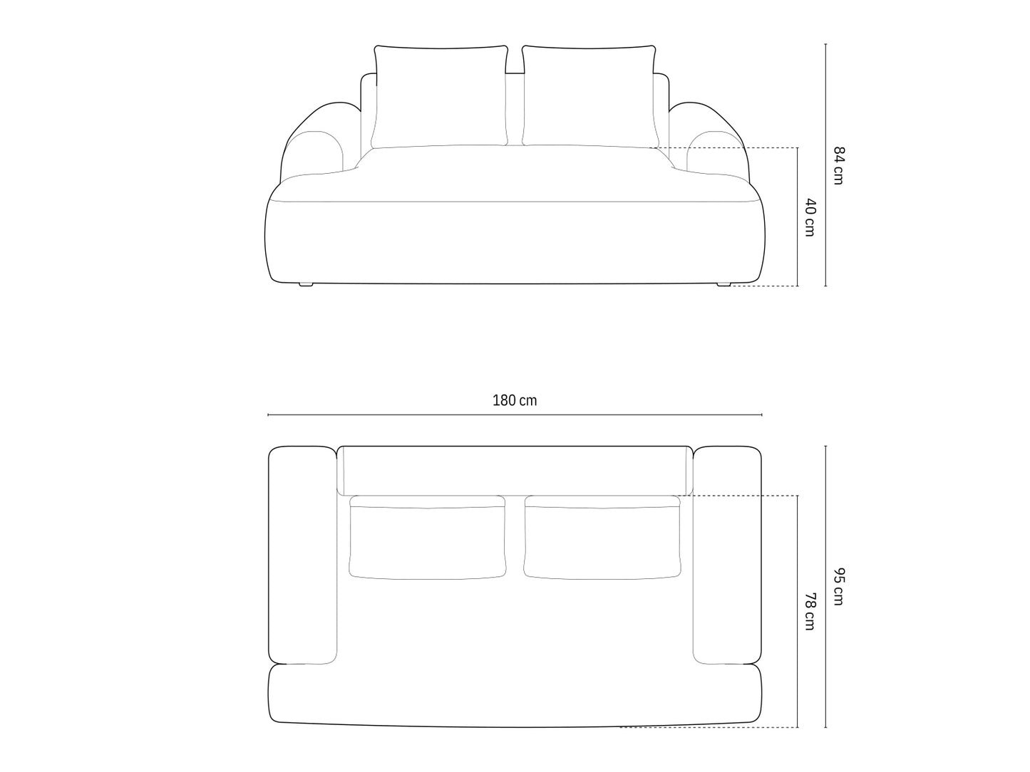 Calma Sofa, 2 Seats, 175x100 cm