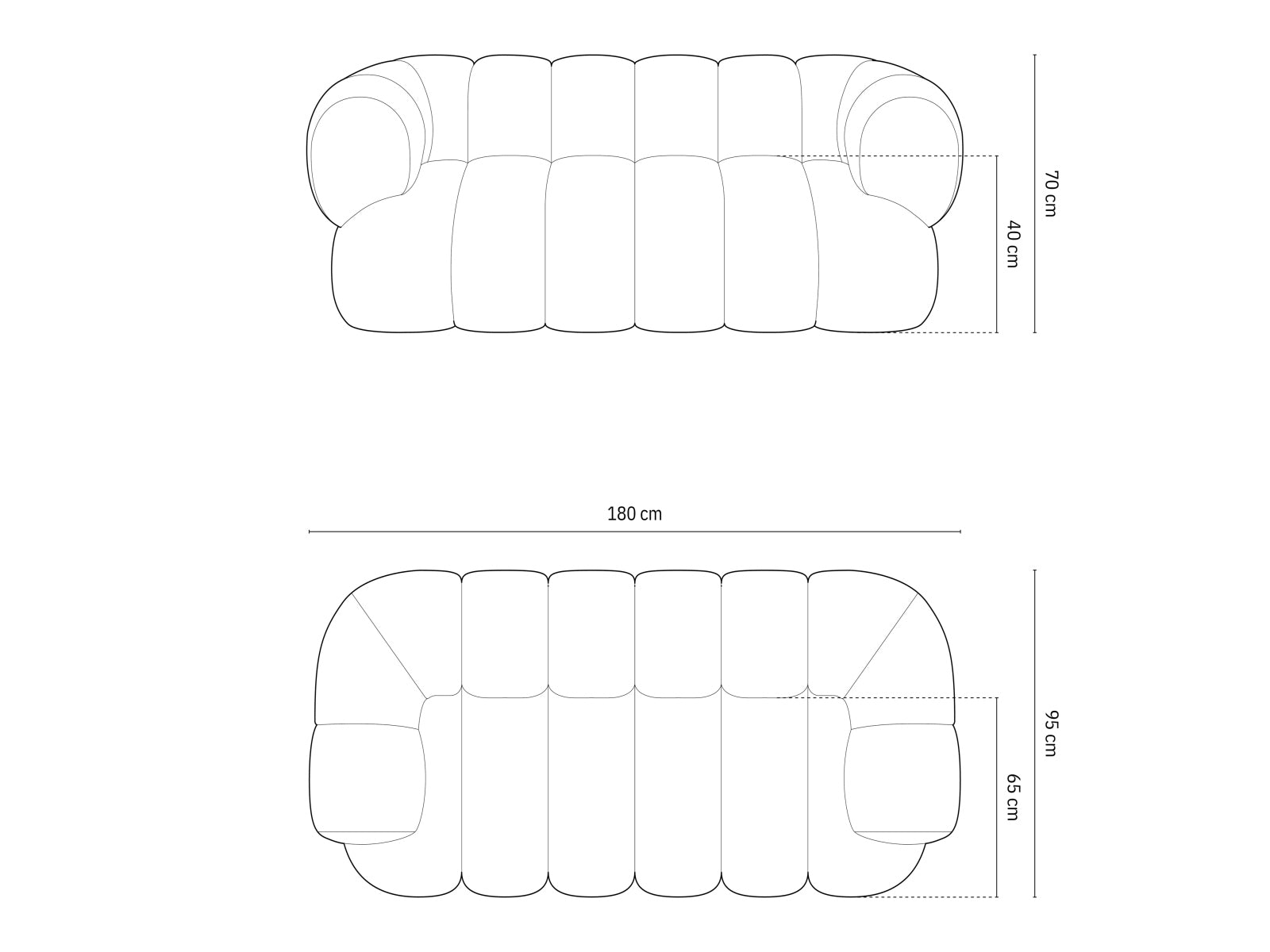 Koge Sofa, 2 Seats, 180x95 cm