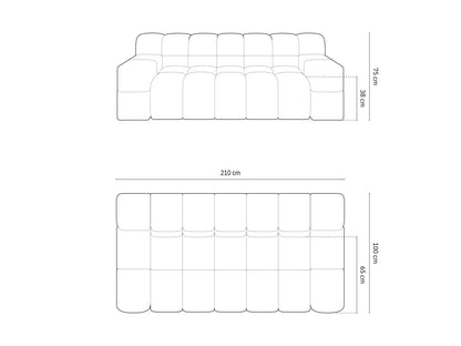 Hawaii Sofa, 2 Seats, 210x100 cm