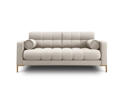 Bali Sofa, 2 Seats, 152x96 cm — Beige / Gold Metal