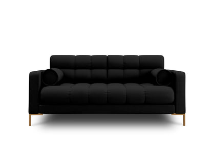 Bali Sofa, 2 Seats, 152x96 cm — Black / Gold Metal
