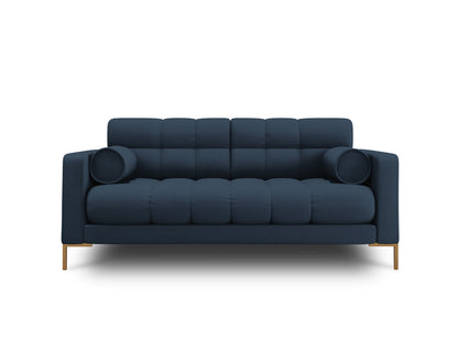 Bali Sofa, 2 Seats, 152x96 cm — Blue / Gold Metal