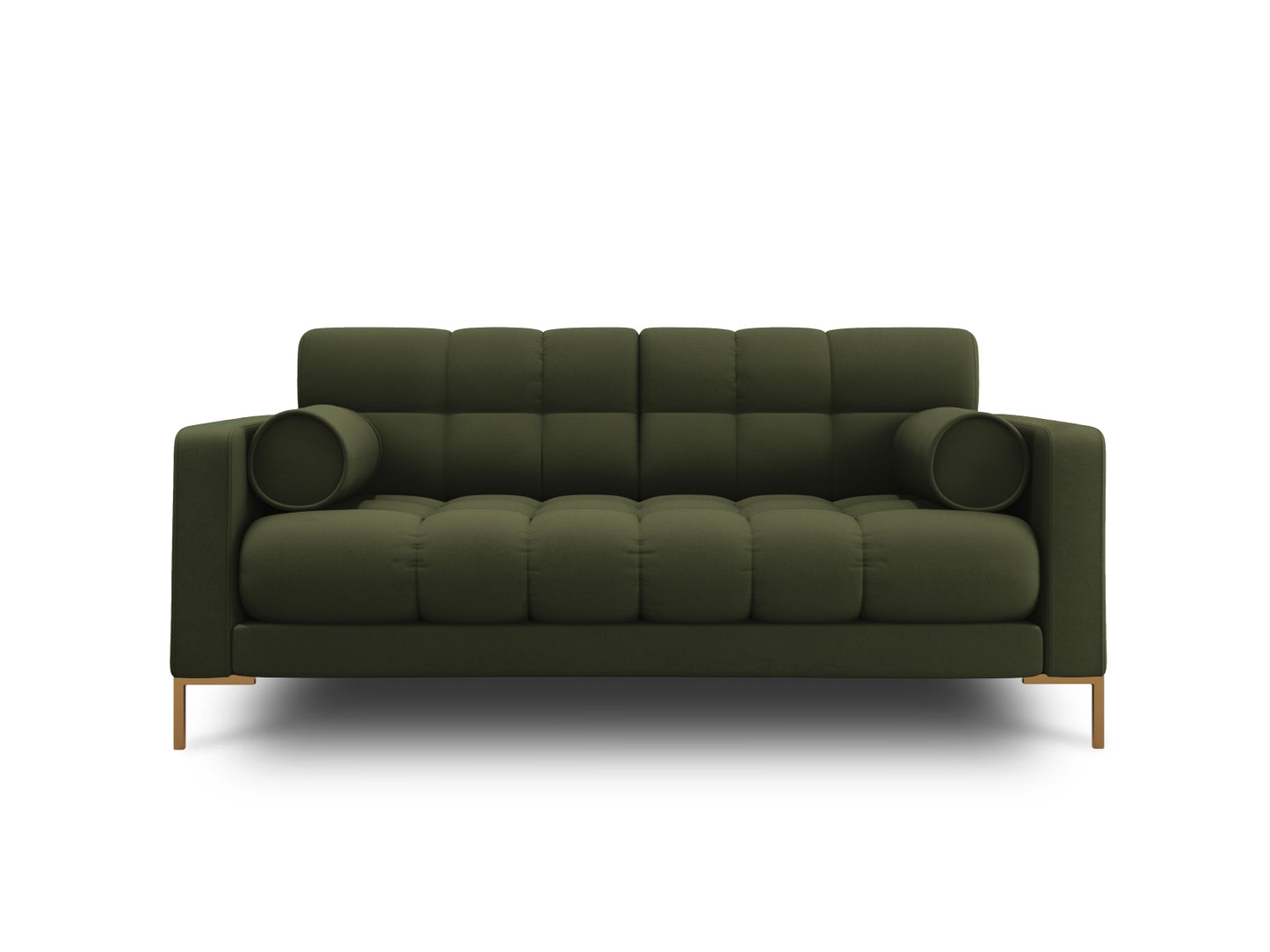 Bali Sofa, 2 Seats, 152x96 cm — Green / Gold Metal
