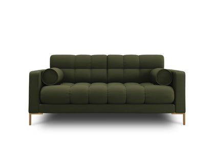Bali Sofa, 2 Seats, 152x96 cm — Green / Gold Metal