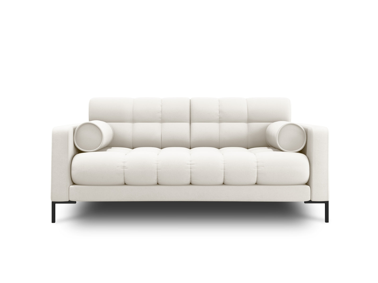 Bali Sofa, 2 Seats, 152x96 cm — Light Beige / Black Metal