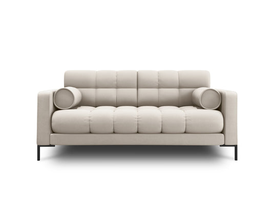 Bali Sofa, 2 Seats, 152x96 cm — Beige / Black Metal