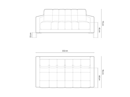 Bali Sofa, 2 Seats, 152x96 cm