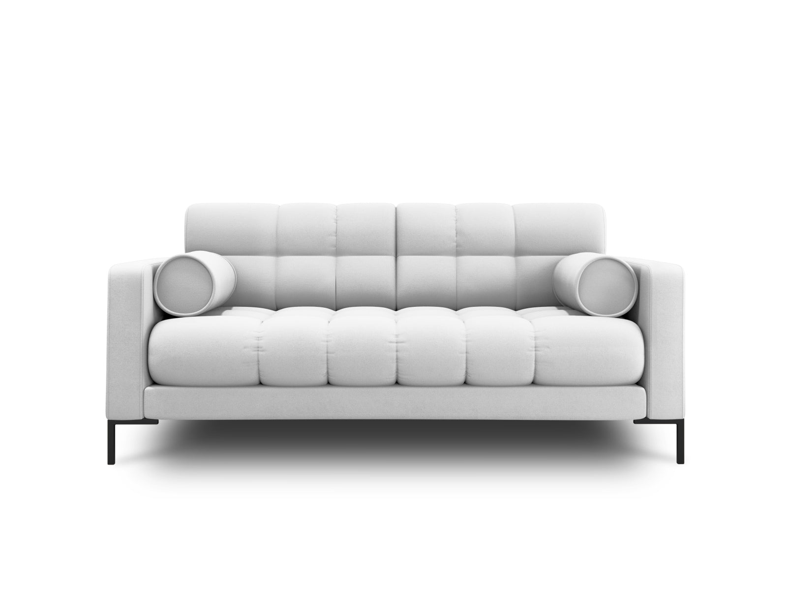 Bali Sofa, 2 Seats, 152x96 cm — Light Grey / Black Metal