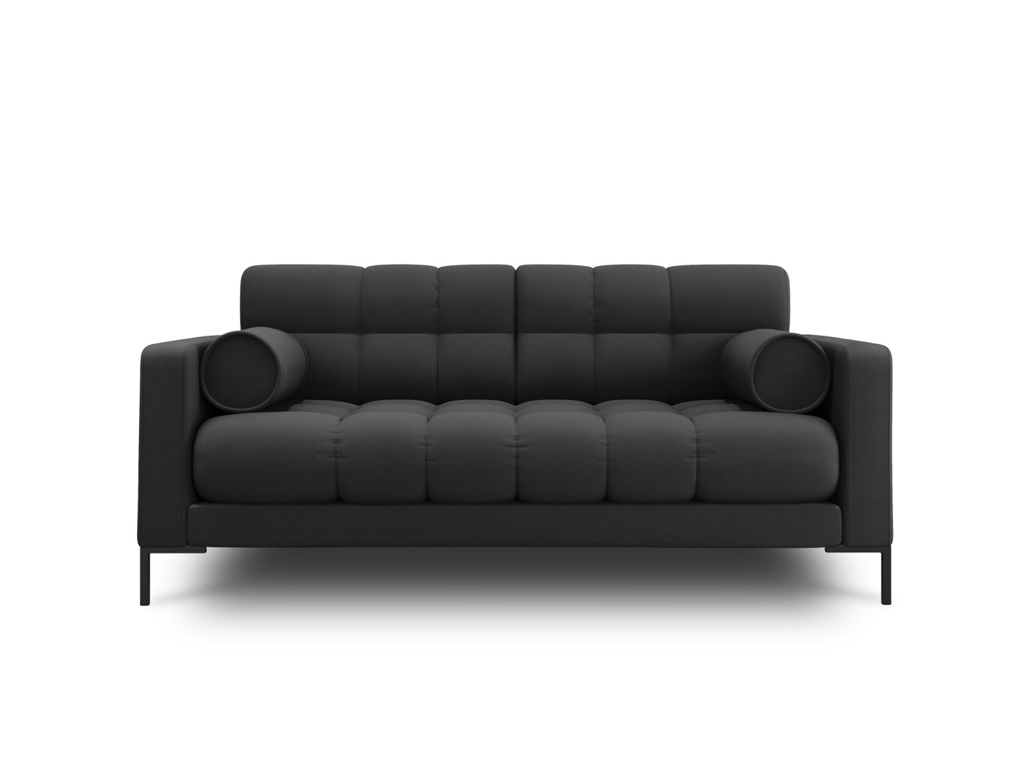 Bali Sofa, 2 Seats, 152x96 cm — Dark Grey / Black Metal