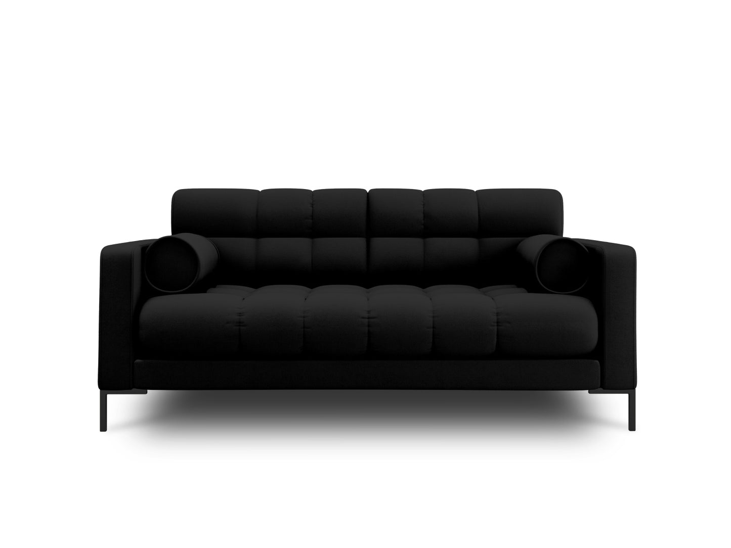 Bali Sofa, 2 Seats, 152x96 cm — Black / Black Metal