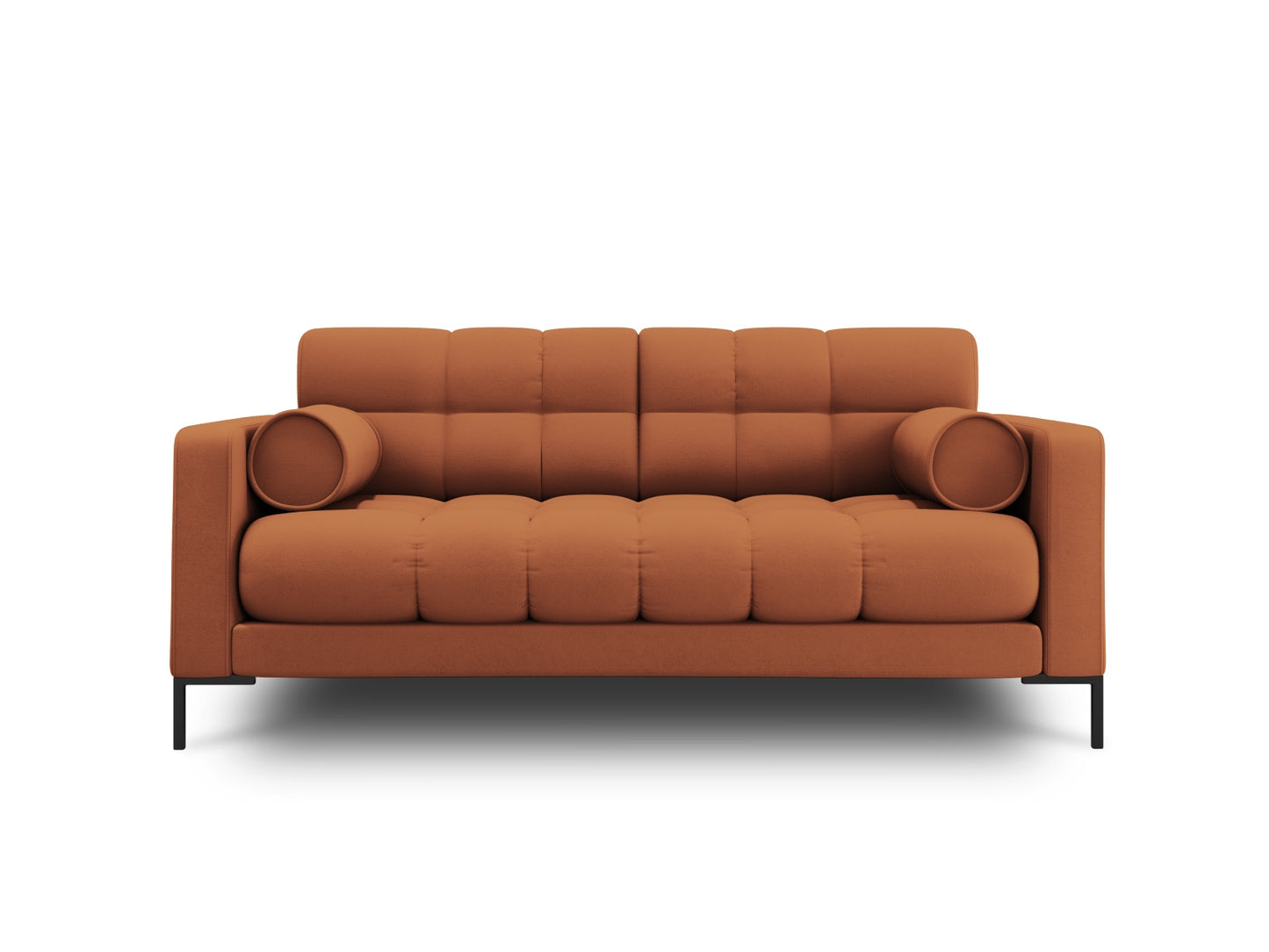 Bali Sofa, 2 Seats, 152x96 cm — Brick / Black Metal