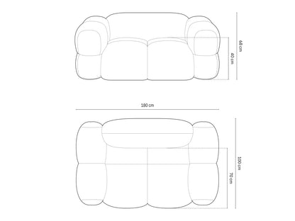 Loretto Sofa, 2 Seats, 180x100 cm
