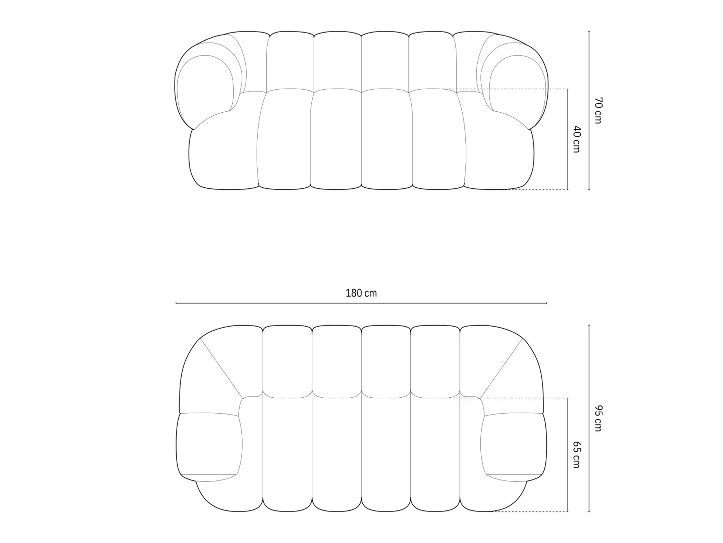 Koge Sofa, 2 Seats, 180x95 cm