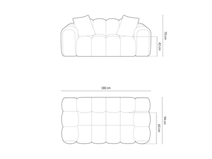 Treno Sofa, 2 Seats, 180x94 cm