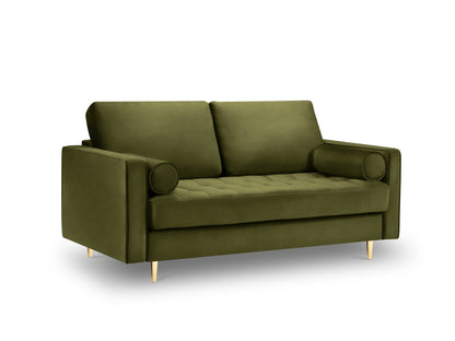 Aspen Sofa, 2 Seats, 174x90 cm — Green / Gold Metal