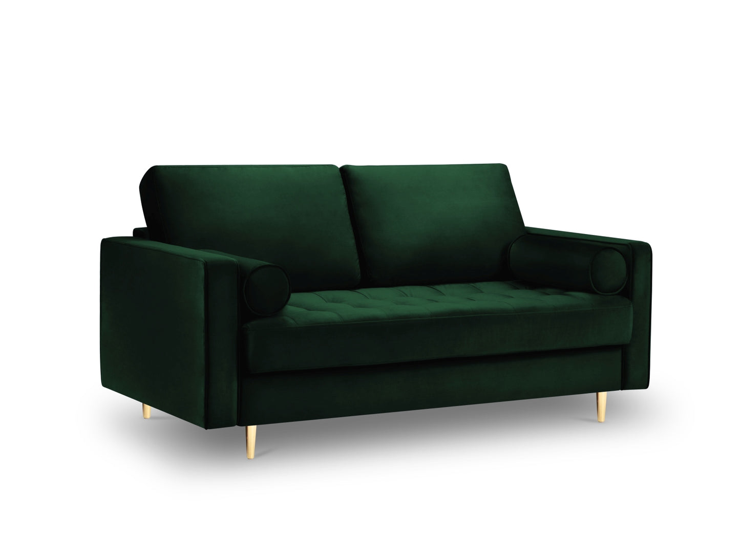 Aspen Sofa, 2 Seats, 174x90 cm — Bottle Green / Gold Metal