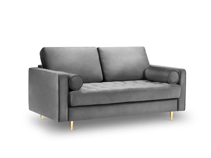 Aspen Sofa, 2 Seats, 174x90 cm — Grey / Gold Metal