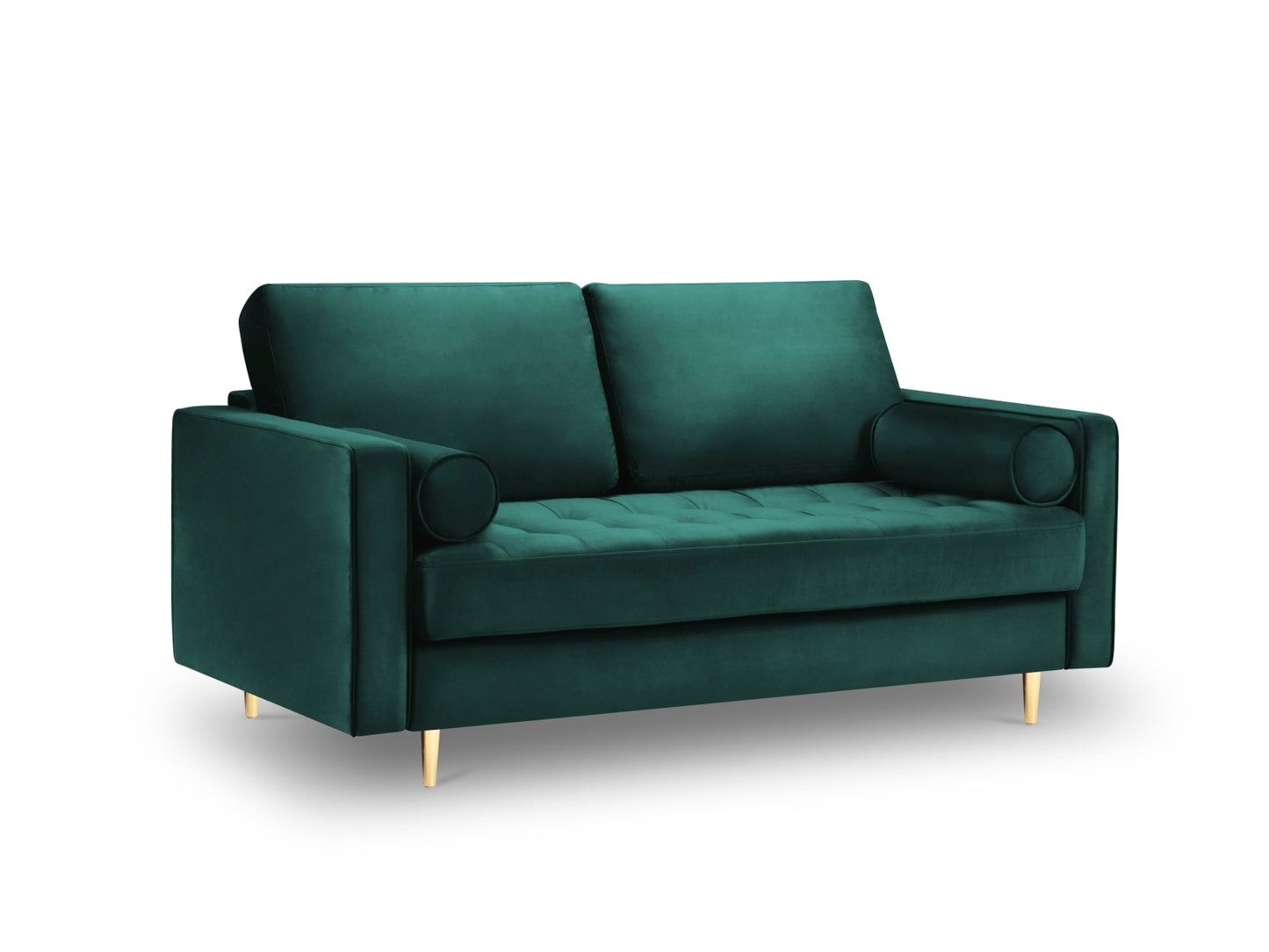 Aspen Sofa, 2 Seats, 174x90 cm — Petrol / Gold Metal