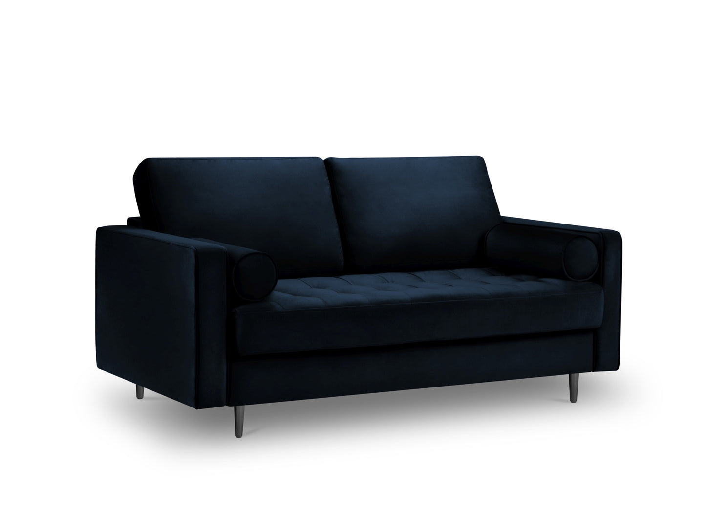 Aspen Sofa, 2 Seats, 174x90 cm — Royal Blue / Black Chrome Metal