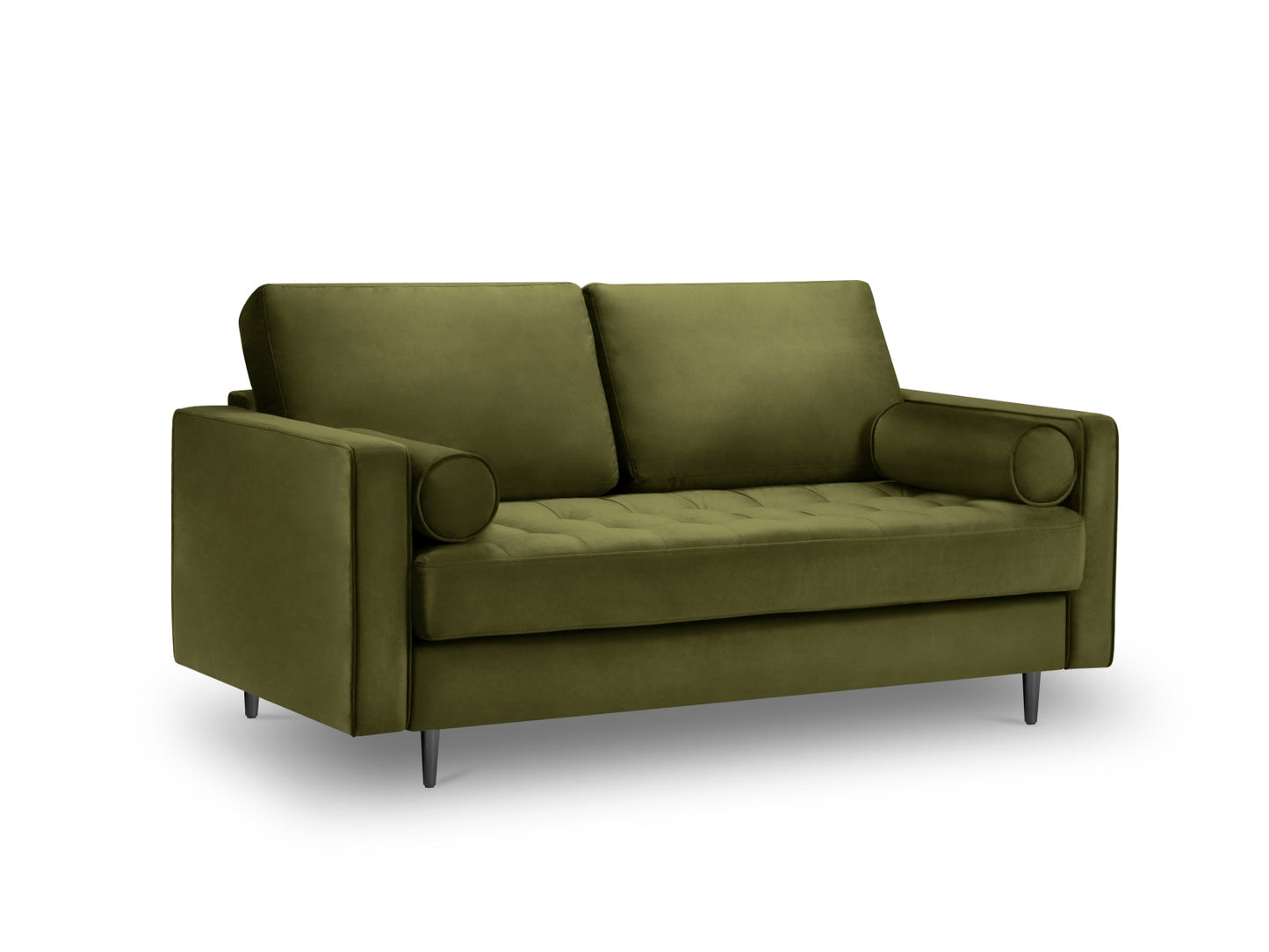 Aspen Sofa, 2 Seats, 174x90 cm — Green / Black Chrome Metal