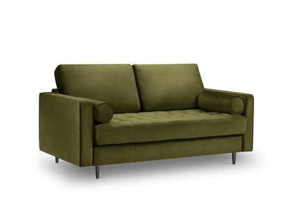 Aspen Sofa, 2 Seats, 174x90 cm — Green / Black Chrome Metal