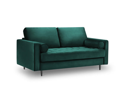 Aspen Sofa, 2 Seats, 174x90 cm — Petrol / Black Chrome Metal