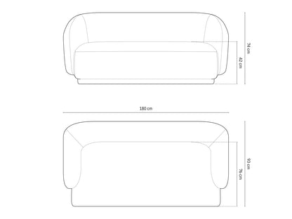 Gomera Sofa, 2 Seats, 180x93 cm