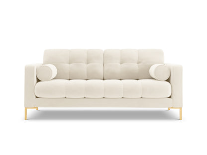 Bali Sofa, 2 Seats, 152x96 cm — Light Beige / Gold Metal