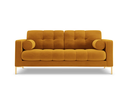 Bali Sofa, 2 Seats, 152x96 cm — Yellow / Gold Metal